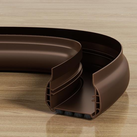 93CM Door Bottom Sealing Strip with Brush Under-Door Sweep Weather Stripping Light Noise Dust