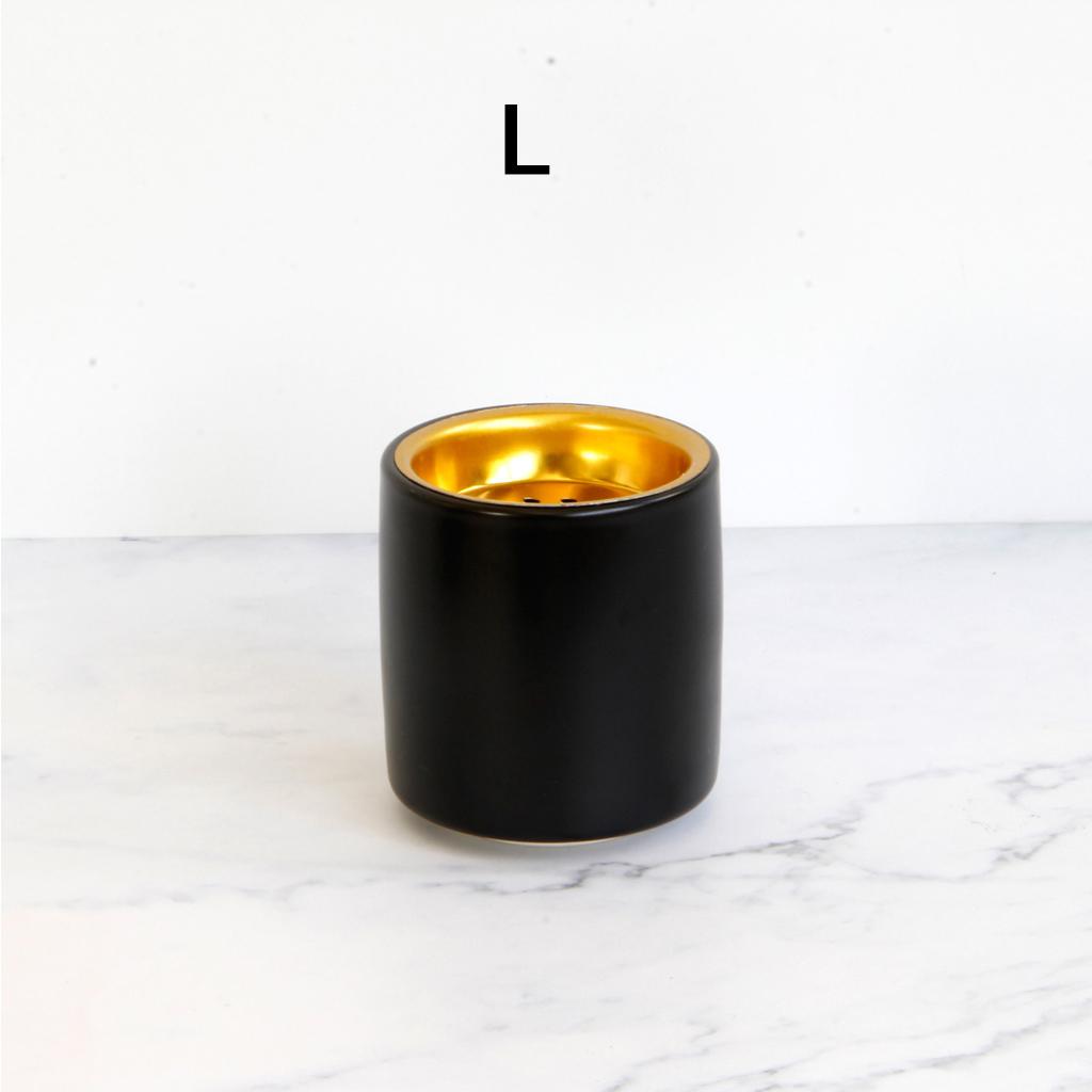Ceramic Burner House Office Yoga Decoration , Black L, as described