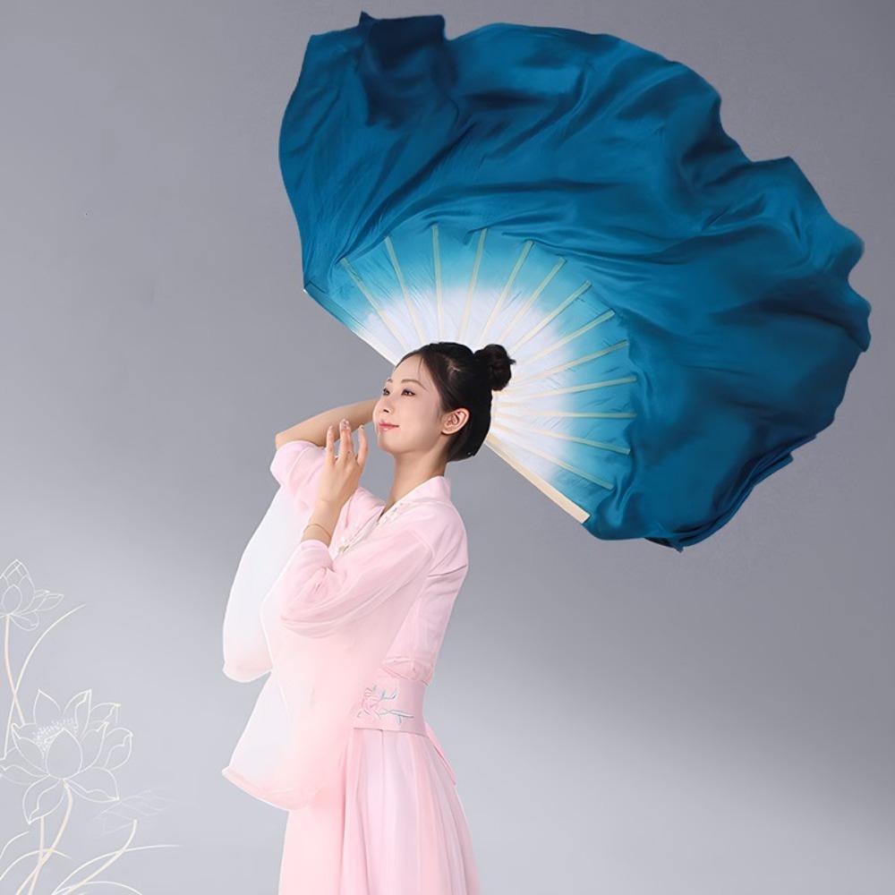 Hand Dye Classical Dance Fan Chinese Folding Fan Durable Hand Fan  Performance