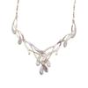 New enamel color hollow irregular petal necklace women's creative simple high-end flower necklace