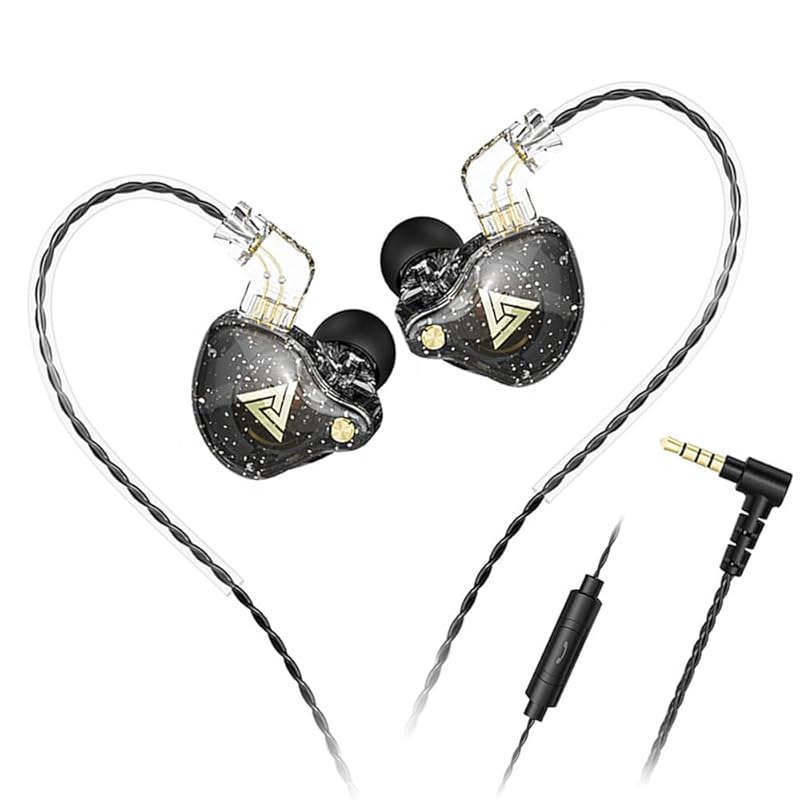 

Дротові навушники QKZ AK6 PRO, 11 мм, потужні магнітні динамічні навушники, спортивні бігові навушники, музична гарнітура для DJ-індустрії у формі вух з мікрофоном (С