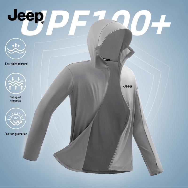

JEEP Men s Hooded Cooling Sun Protection Jacket M