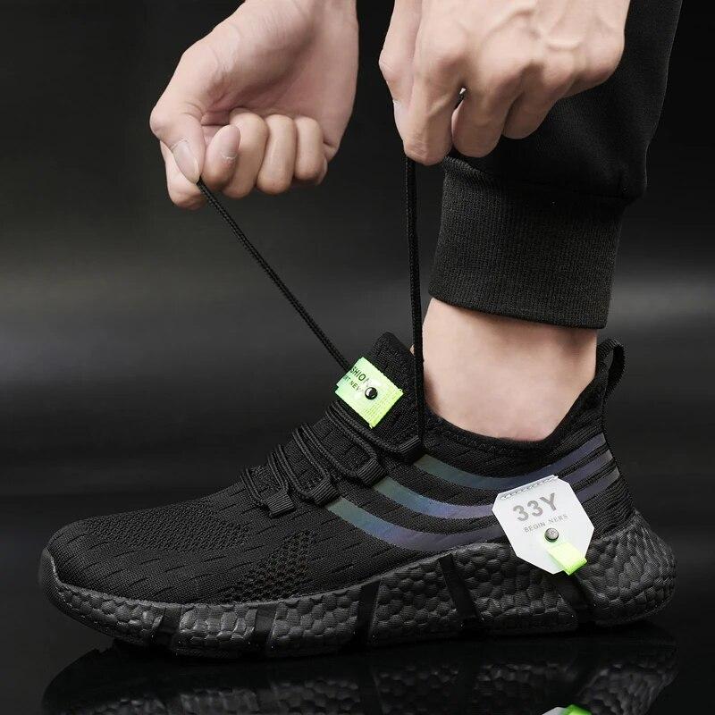 Dámské tenisky ze síťoviny, prodyšné bílé, běžecké boty na platformě, pohodlné, venkovní, sportovní, pánské, značkové boty Tenis Masculino