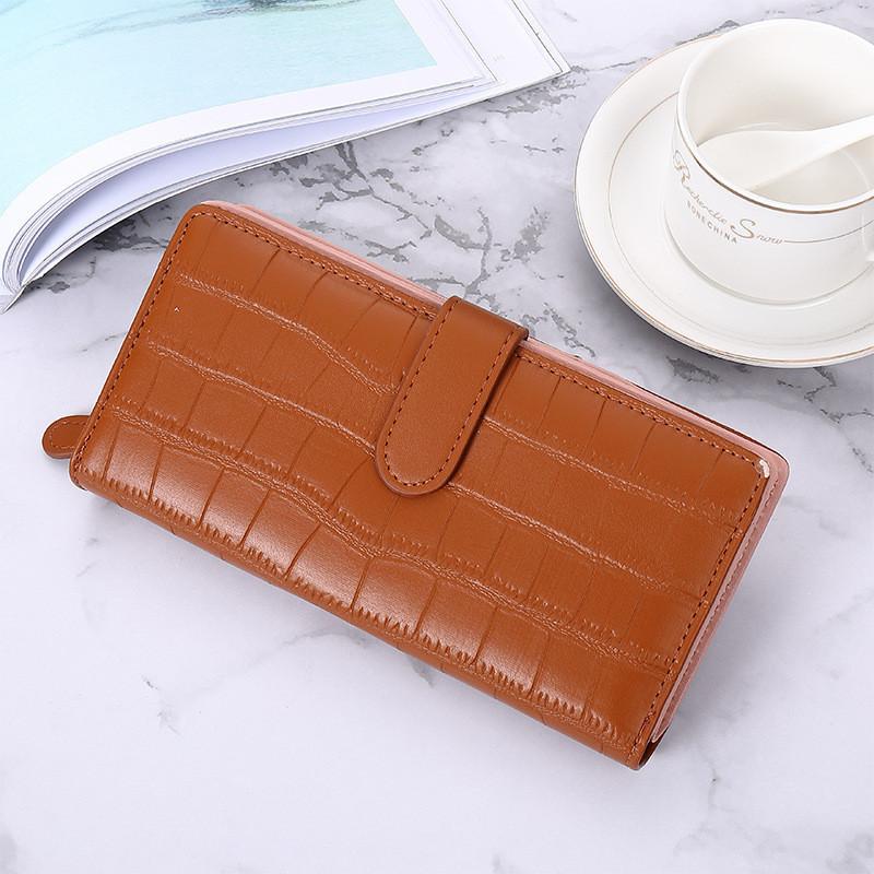 

Stylish Soft Pu Leather Women s Wallet With Multiple Compartments And Coin Pocket коричневий