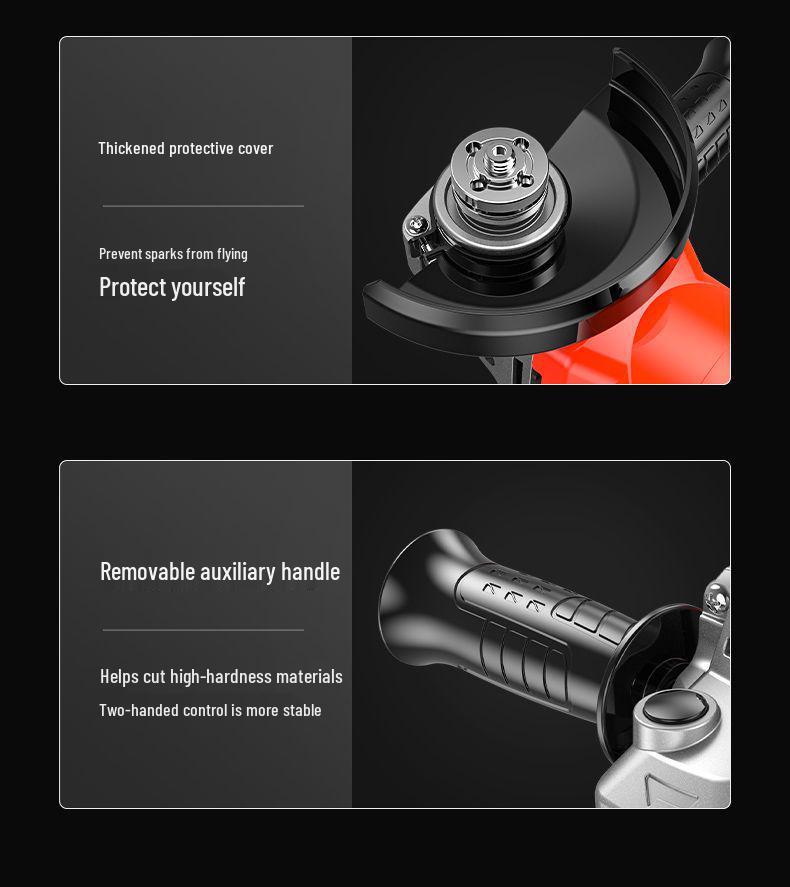 Polizor unghiular mic multifuncțional și polizor - Unealtă portabilă de tăiat și șlefuit cu disc