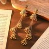 Bohemian Bells Long Fringed Chain Earrings Retro Ethnic Style Earrings High-End Earrings