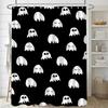 Oil painting landscape Washable Dirt-Resistant Shower Curtain Shower Head waterproof Polyester Bath Curtain For Home Decor