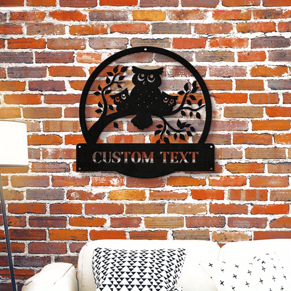 Vintage Owl Metal Wall Art, Handmade Tin Sign for Home Decor, Unique Gift for Owl Lovers