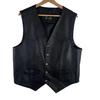 Chaleco de Motociclista Negro de Cuero Sintético para Hombre - Chaleco de Primavera Punk Hip Hop