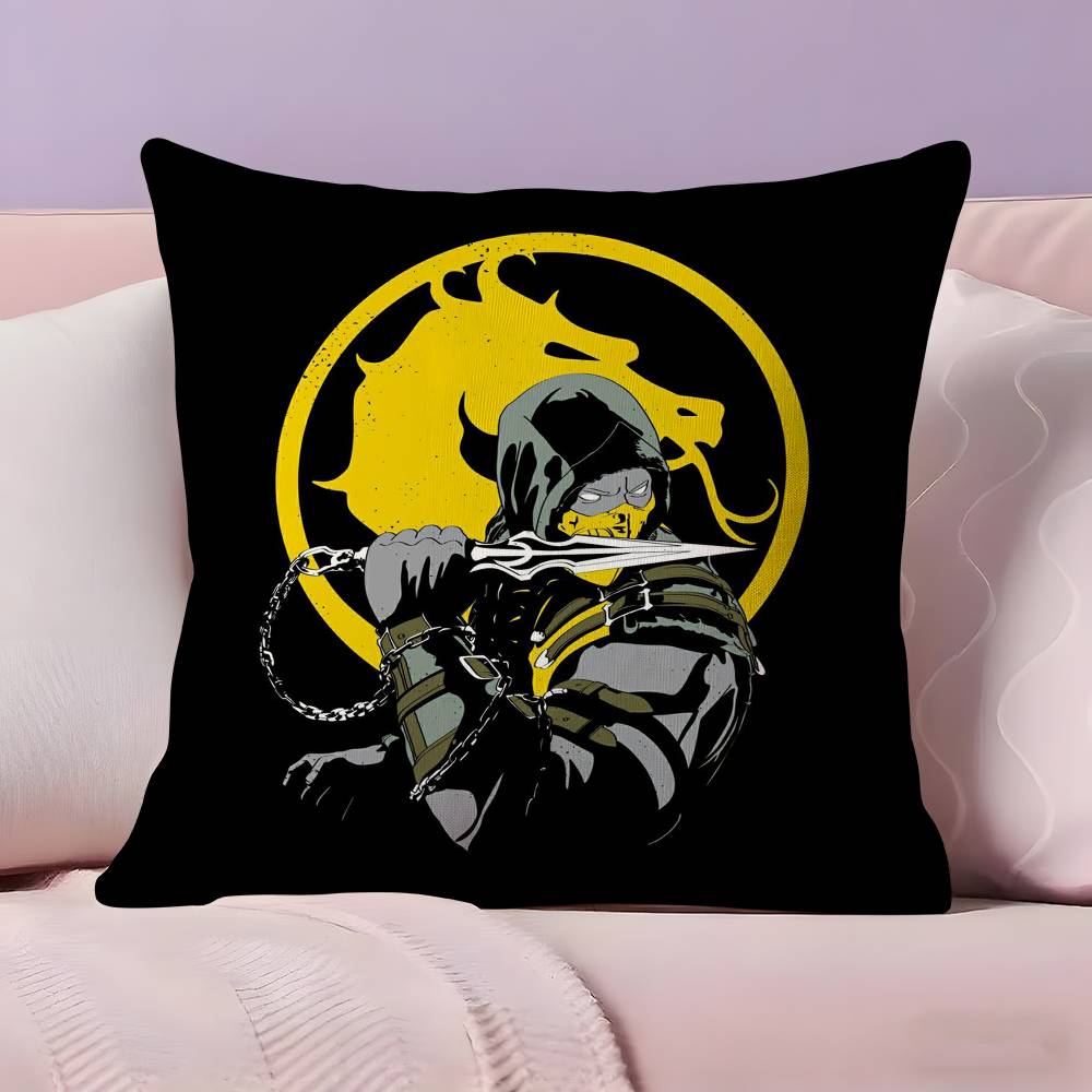 Anime M-Mortal Kombat Pillow Case Ultra Soft Skin Friendly Fabric Cloud Like Comfort & Concealed Zipper