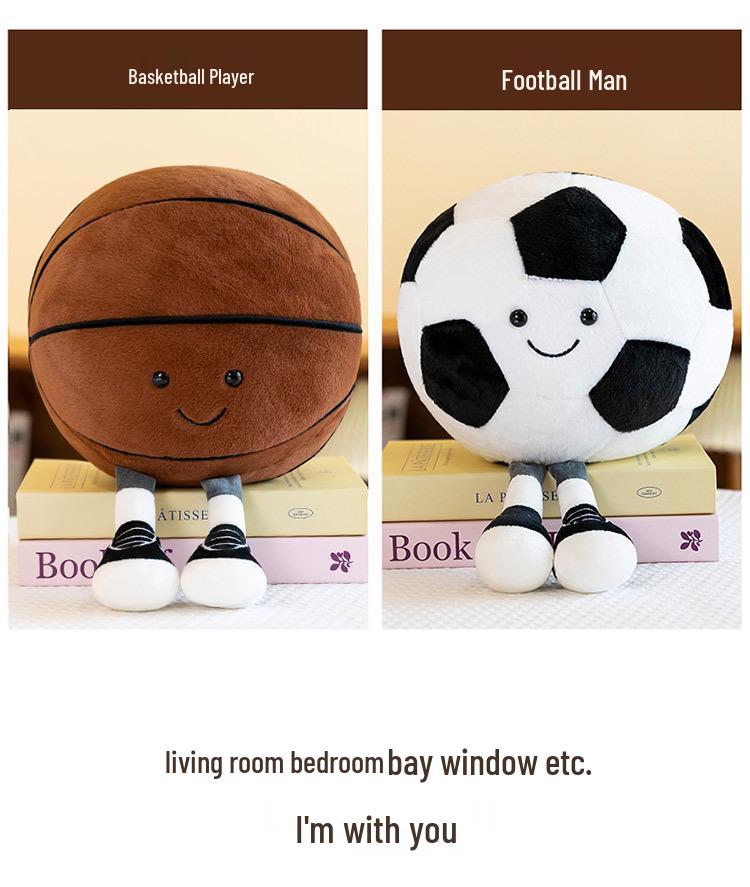 Cross-border Football Plush Pillow - Basketball Doll Figurine Holiday Gift