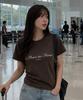 ROIDESROIS La Pierre Lettering Women'S Short Sleeve T-Shirt (Khaki)