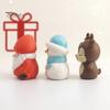 Decorative Figures for Christmas Vinyl Figurines, Cute Santa Claus Snowman Reindeer Mini Statue, Childlike Party Favors Small Holiday Desktop