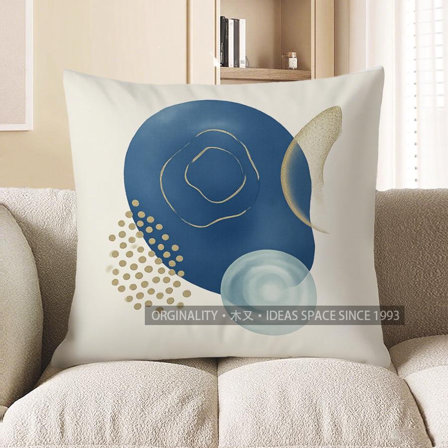 Home Decor Modern Geometric Dots & Circles Pillow Cover Pattern Cushion Cover Suitable For Sofa Bedroom Car Pillow Cover