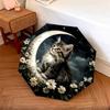 1 PC Automatic Folding Umbrella - Kitten and Moon Night Pattern, Portable & Foldable Design with 8 Ribs, Christmas Birthday Gifts