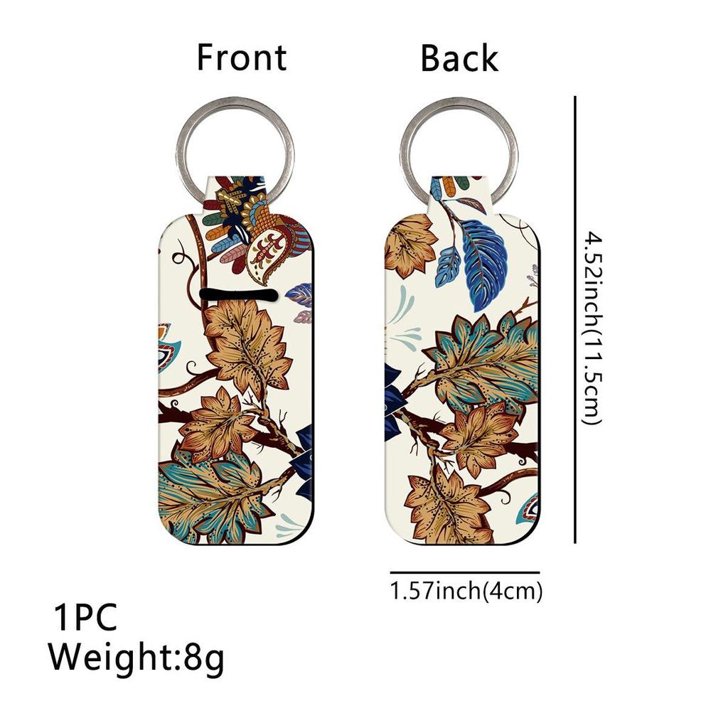 Floral Lipstick Case & Lanyard Keychain for Lipstick Protection and ID Access