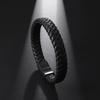Mens Womens Couple Metal Infinity Sign Leather Bracelet Magnetic Closure Charm Bracelet Leather Wristband Casual Jewelry