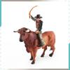 Static Animal And Human Pvc Sculpture Of Spanish Bullfight Scene For Gift