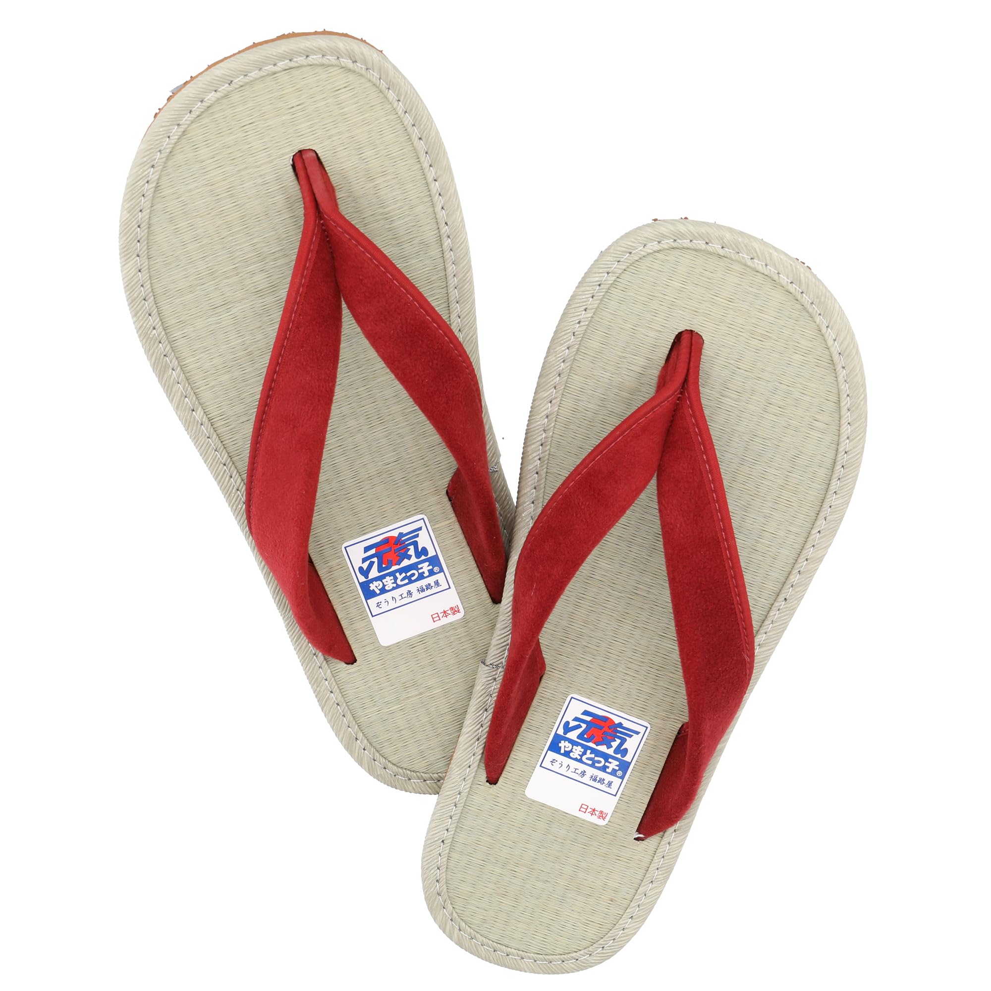 Erin Trading - Japanese Selected Products - Unisex Wine Zori Sandals Igusa-Kun Comfortable Fit With High-Grade Mezumi-Woven Tatami Hanao Straps Tatami Sandals, Made In Japan 26.5Cm