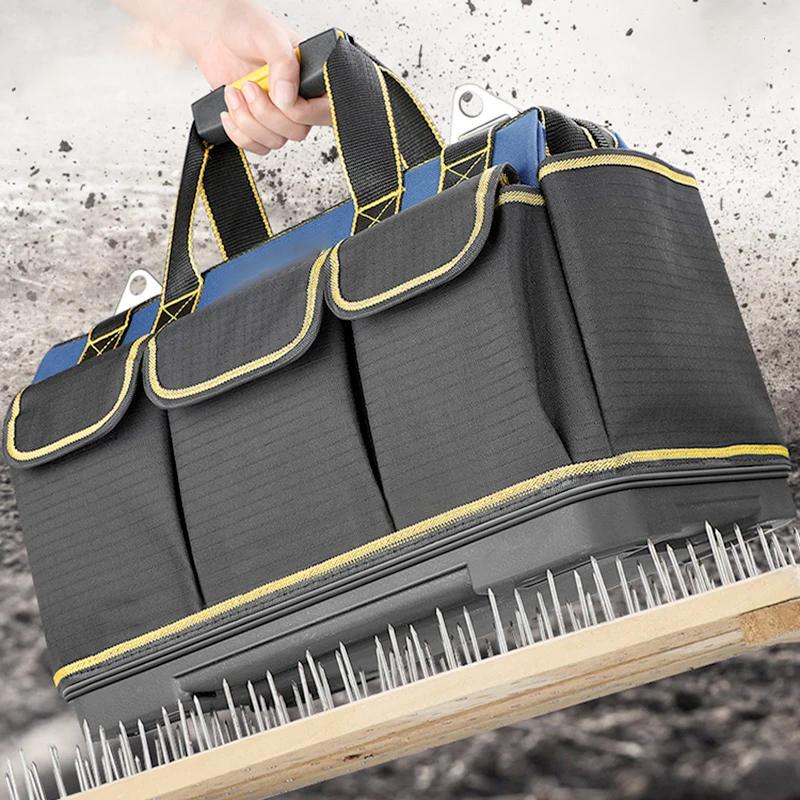 Multifunctional 13In-23Inch Tool Bag Thicken Big Capacity Waterproof Wear-Resistant Toolkit Multipocket Electrician Storage Bag