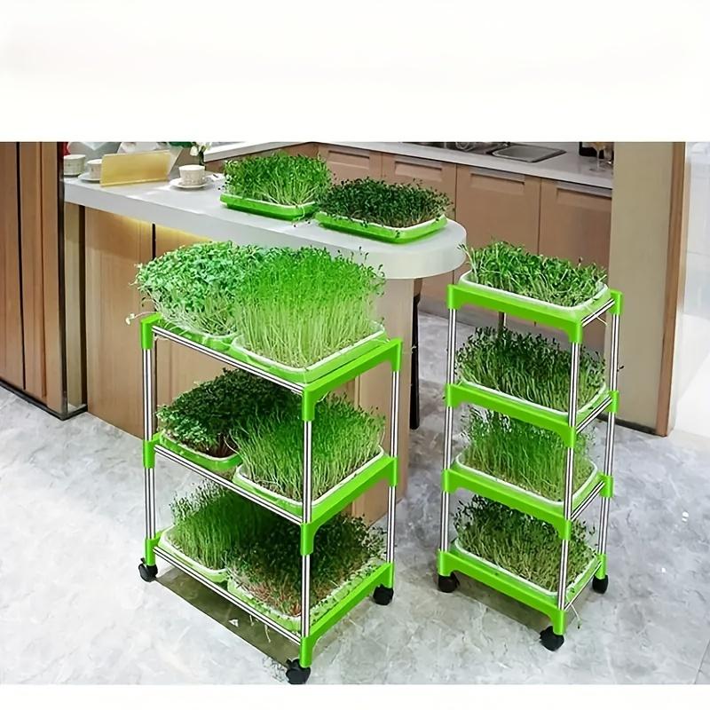 5pcs/set Hydroponic Seed Germination Trays Set - Plastic Indoor Gardening Kit Holes Reusable Plant Starter Trays