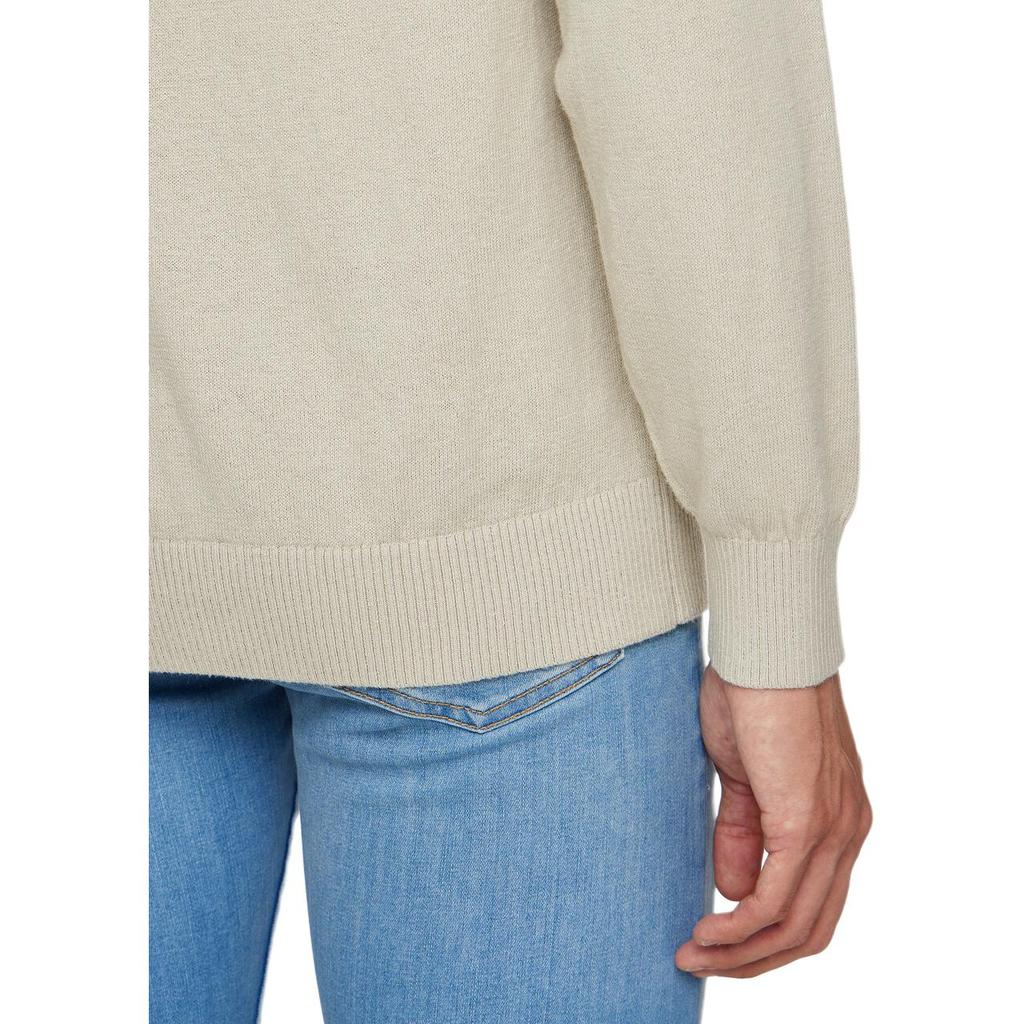 Calvin Klein Jeans Solid Letter Embroidered Crew Neck Long Sleeve Sweater Men sweater Beige J326453-PD7