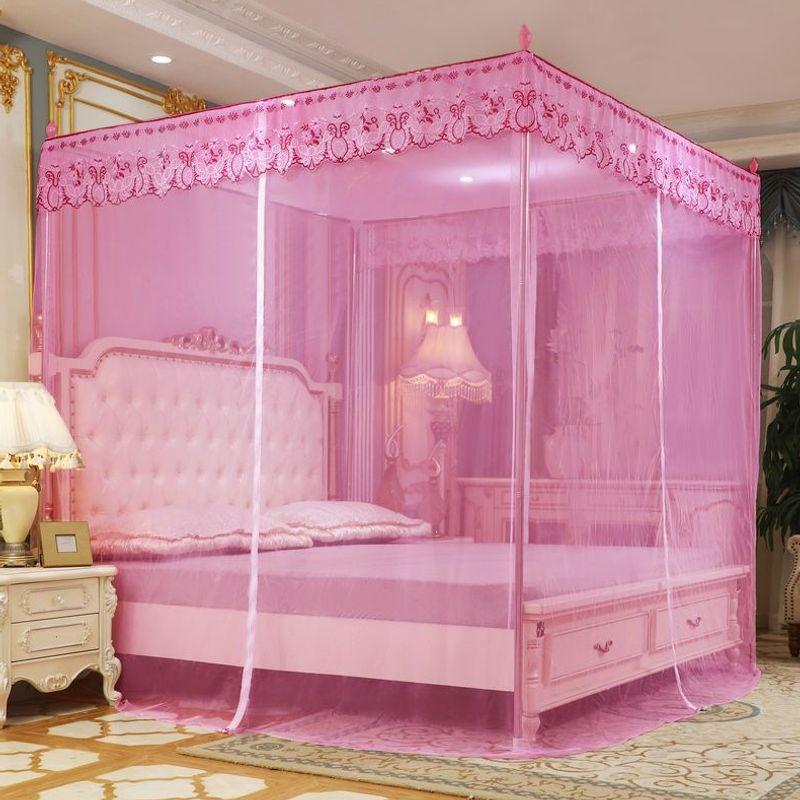 Encrypted Zipper Mosquito Net for 1.2m-2m Beds, Three-Door Design