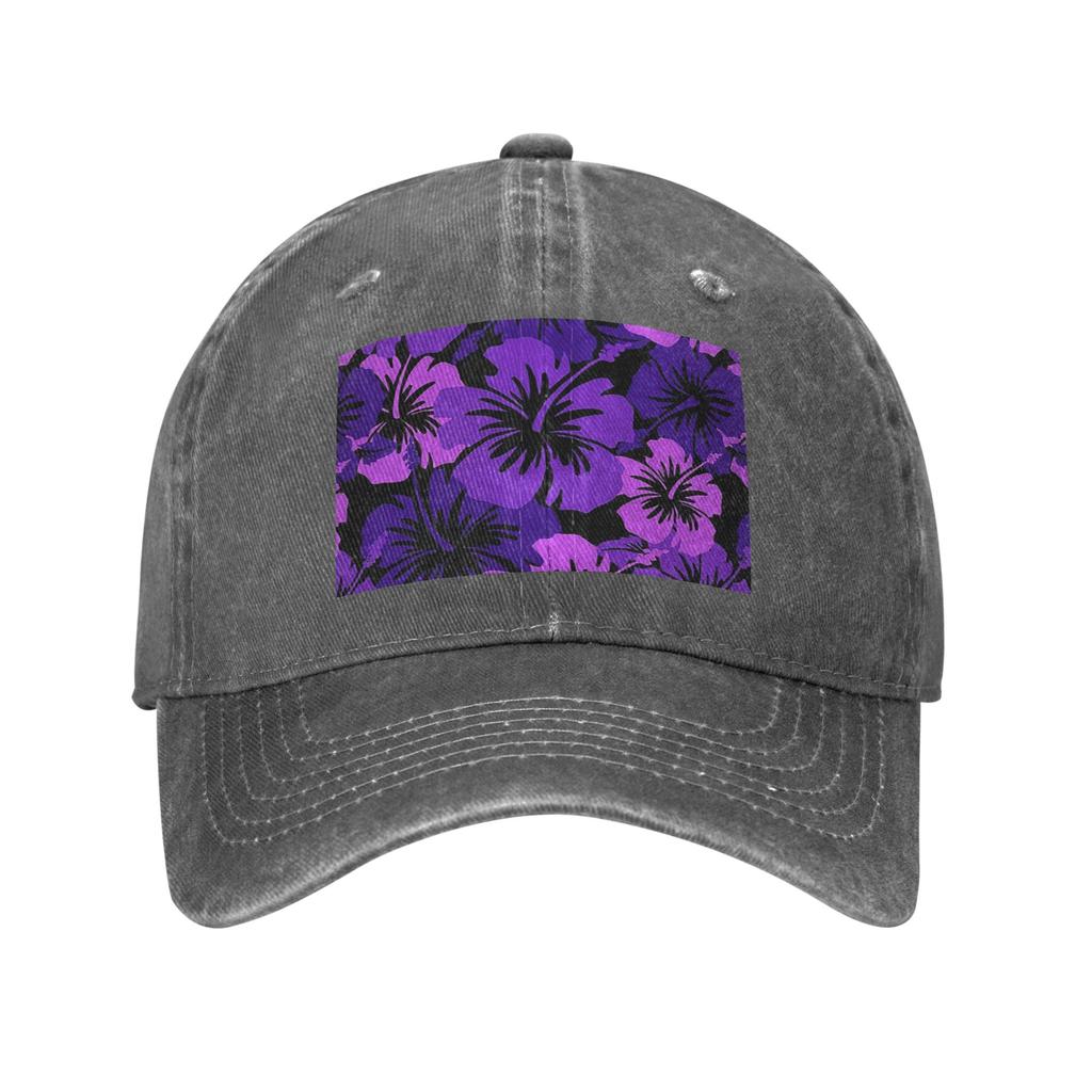 Epic Hibiscus Hawaiian Floral Aloha Denim Fabric Cap Casual Baseball Caps Adjustable Hat Summer Unisex Baseball Hats