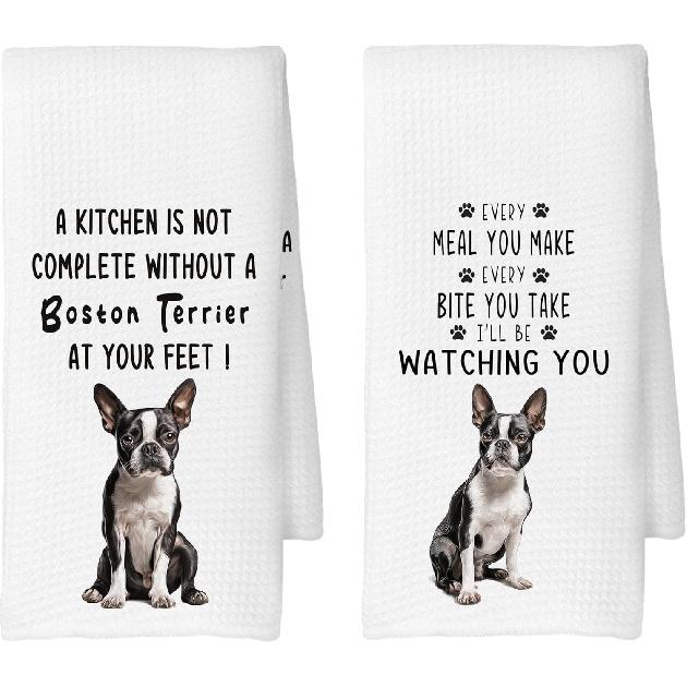 Long-Haired Dachshund Kitchen Towels Set of 2, Dog Gifts for Women, Dachshund Gifts, Dog Lover Mom Gift Tea Towels Kitchen Hand Towels 16x24 Inch for