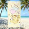 Cute Puppy Cartoon Print Microfiber Beach Towel Water Absorbent Quick Dry Bath Towel For Vacation