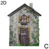 Miniature Fairy Door Figurines Statues for Outdoor Yard Art Garden Tree Decor Accessories With Engraved Design Fairy Garden Door