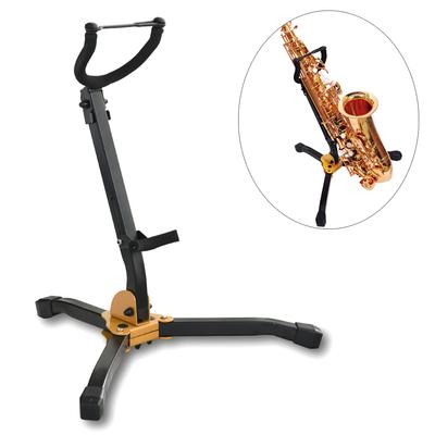 Saxophonständer, faltbar, für Alt- und Tenorsaxophon, verstellbar, Metall, Dreieck-Basis, Design-Ständer