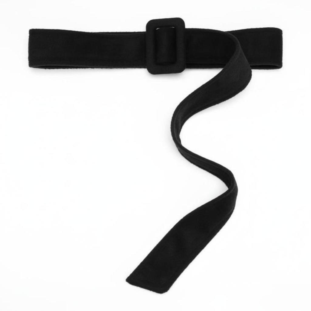 Black wool coat, adjustable belt