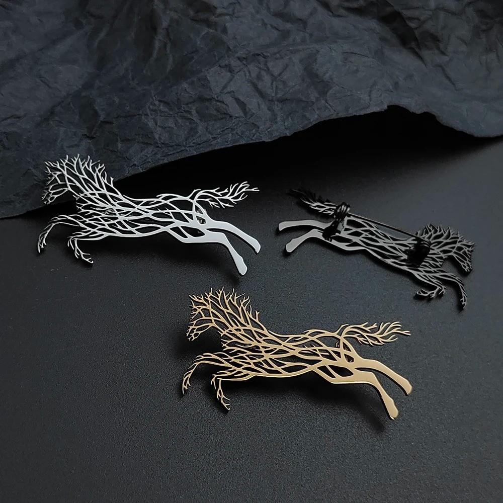 Luxury Leopard Stainless Steel Brooches Classic Metal Badge Pin  New Year Gifts