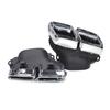 For 2014-2020 Mercedes S-Class W222 exhaust pipe upgrade AMG 63 black square mouth quad outlet muffler tip nozzle tailpipe