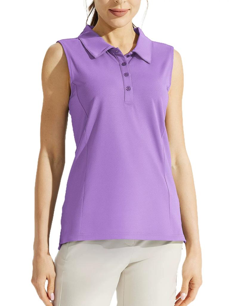 New Golf Shirt, Women's Tennis Wear, Sleeveless Top, Fashionable Polo Shirt, Women's Sports Top, Breathable and Quick-Drying