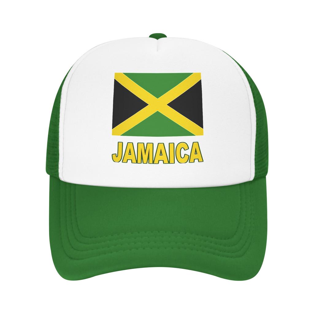Jamaica Jamaican  Merch Mesh Foam Trucker Hat Summer Cooling  Meshback Sun Caps Casual Adjustbale