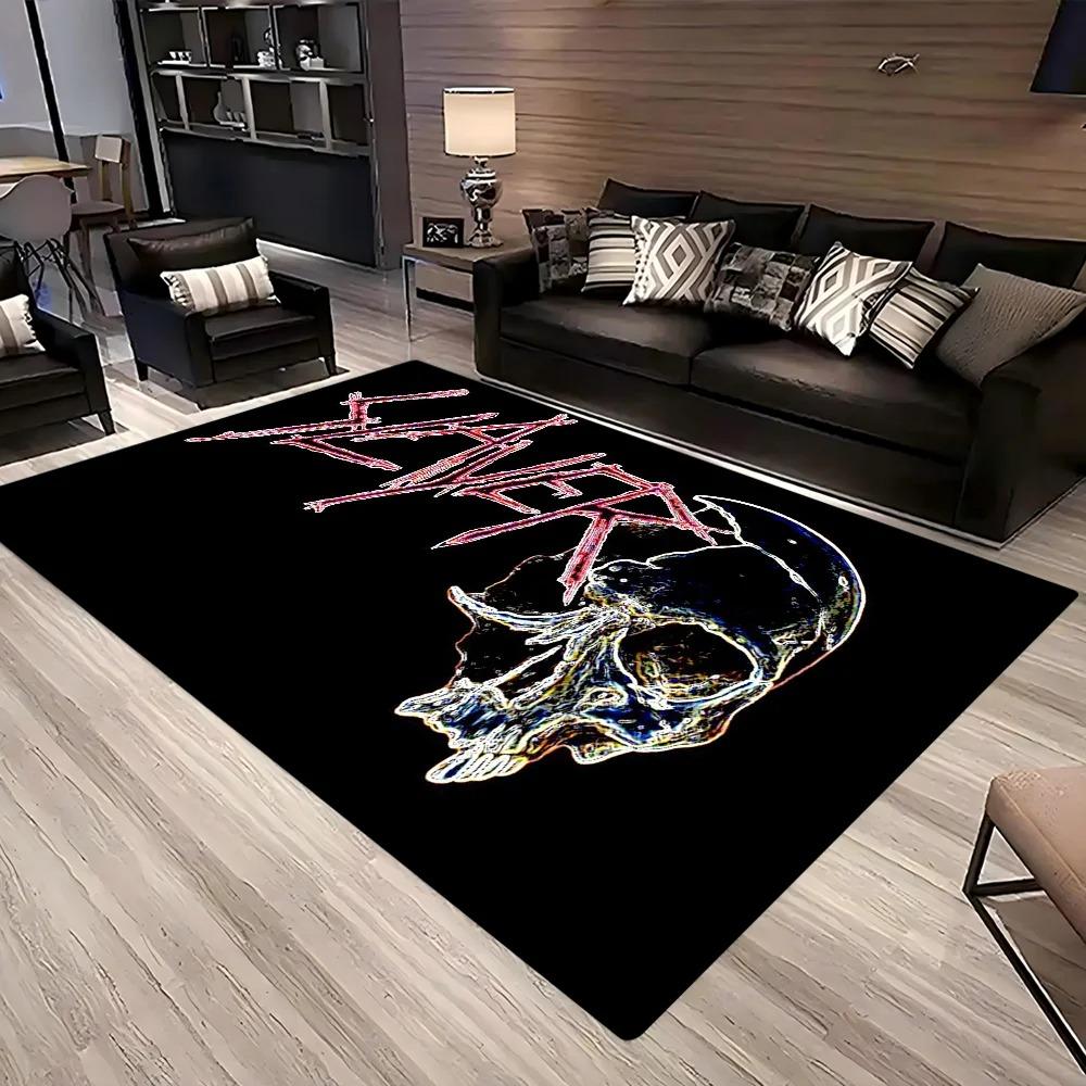S-Slayer Heavy Metal Band Hallway Carpet Non-Slip Laundry Room Mat Laundry Decor Balcony Child Living Room Bedside Area Rugs