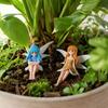 8/1Pcs Miniature Fairy Figurines Hand-Painted Small Flower Fairies with Wings Garden Micro Landscape Potted Cake Topper Decor