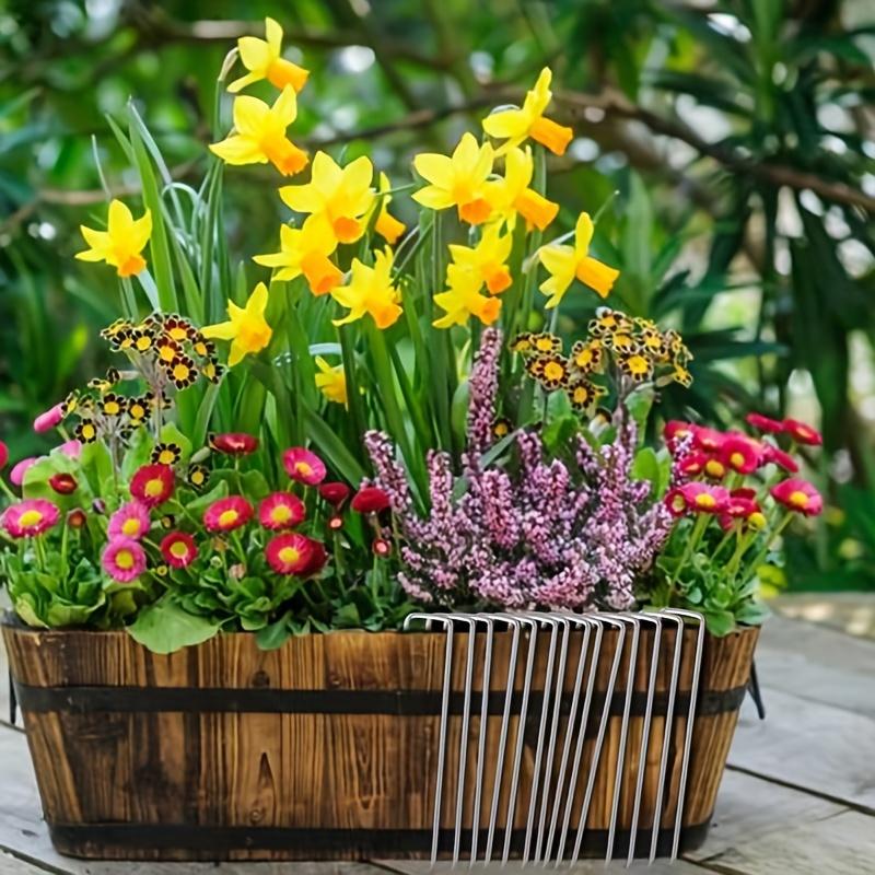 1/5/10/20PCS Rust-Resistant U-Shaped Galvanized Steel Garden Landscape Pins for Plant Support and Fabric Securing