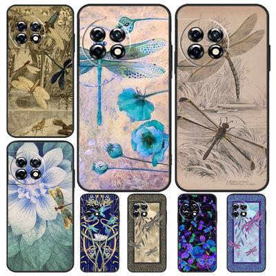 Coque Motif Libellule Pour OnePlus Nord CE 2 Lite 2T N10 N20 N30 Nord 3 OnePlus 11 9 10 Pro 10R 10T 8T
