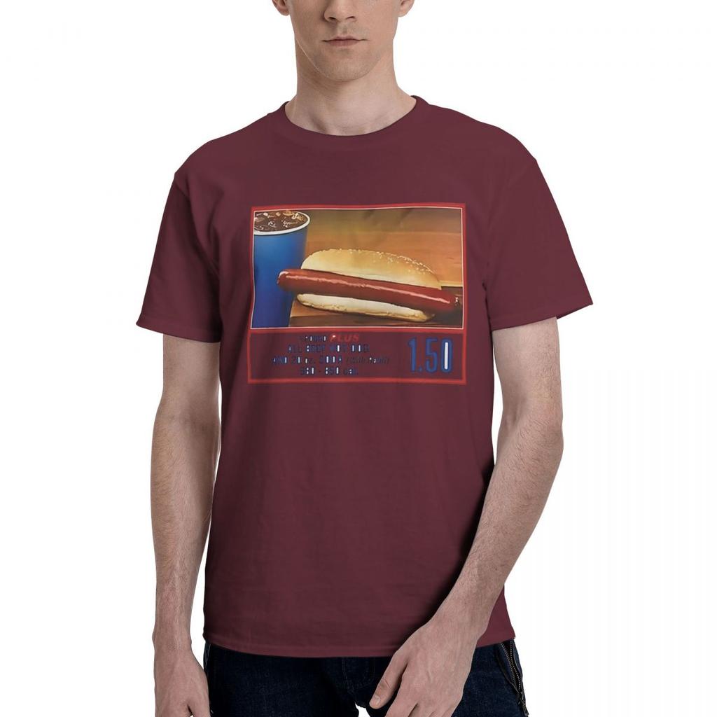 Costco Hot Dog 100 Cotton Casual Breathable Confortable Cute Mens TShirts Mens Shirt