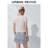 UR 2025 Women's Color-Block Print Short Sleeve T-Shirt
