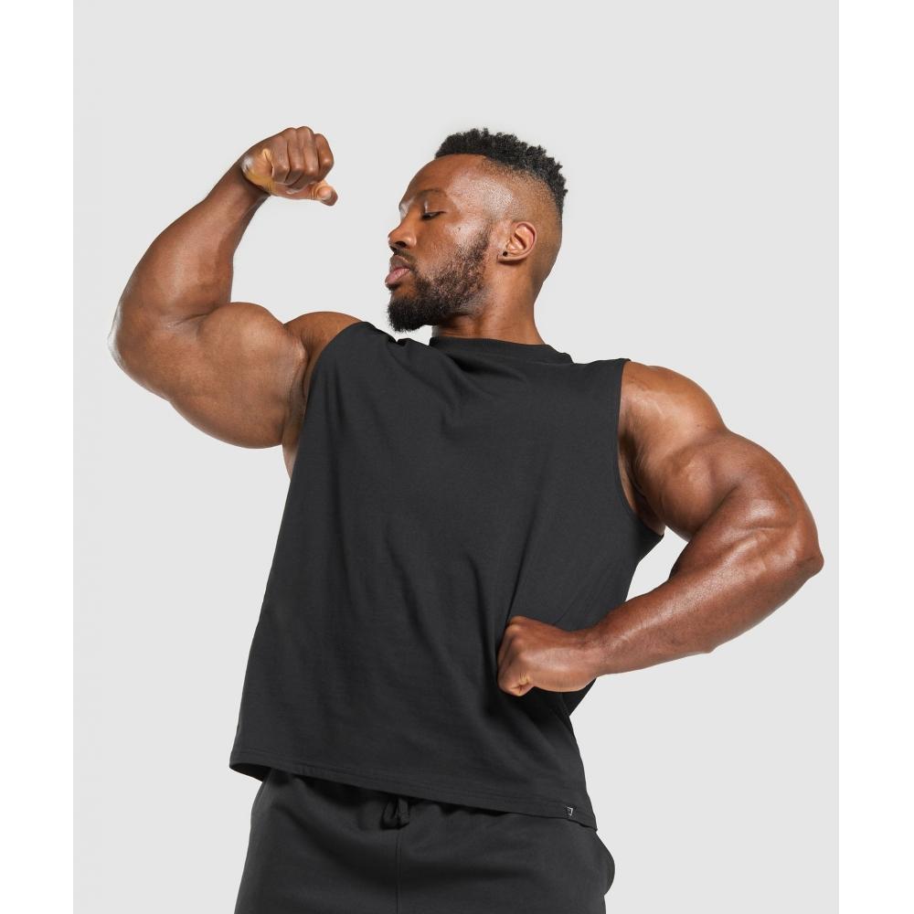 Gymshark Camiseta de tirantes Everyday, paquete de 2, blanco y negro, A2b5e, Wb86