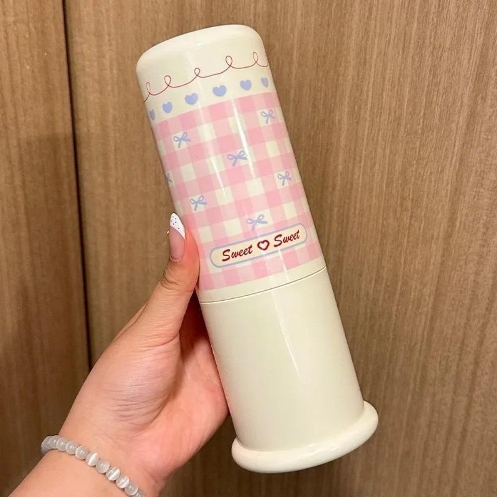 

Thickened Mouthwash Cup Portable Toothpaste Storage Box Travel Toothbrush Box Outdoor Camping рожевий