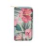Green Plant Flower Wallet Digital Zipper Wallet, Women's Wallet