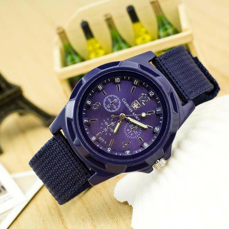 

Женские часы JYL Модные с узором личи на кожаном ремешке Gem blue средний электрического синего