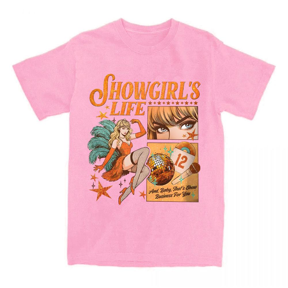 T-shirt da donna La vita di una Showgirl T-shirt grafica Cotone Casual Manica corta T-shirt per donna Unisex Streetwear Stampa T-shirt