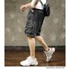 Men's workwear denim shorts 2026 new summer thin loose large size mid-length pants trendy wear-resistant five-point pants