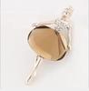 Cute Fashion Brooches Ballet Girl Dancer Crystal Brooches Cute Pin Cartoon Beautiful Princess Ballerina Jewelry Temperament Gift